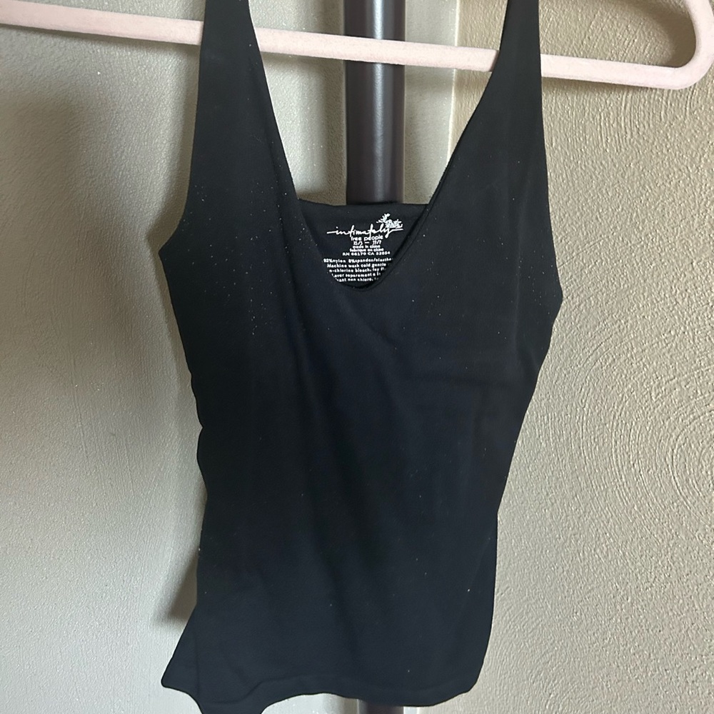 Free People Black tank top